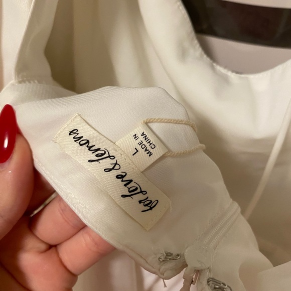 For Love & Lemons Beatrice Mini Dress In White - Picture 6 of 7